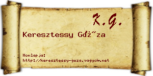 Keresztessy Géza névjegykártya